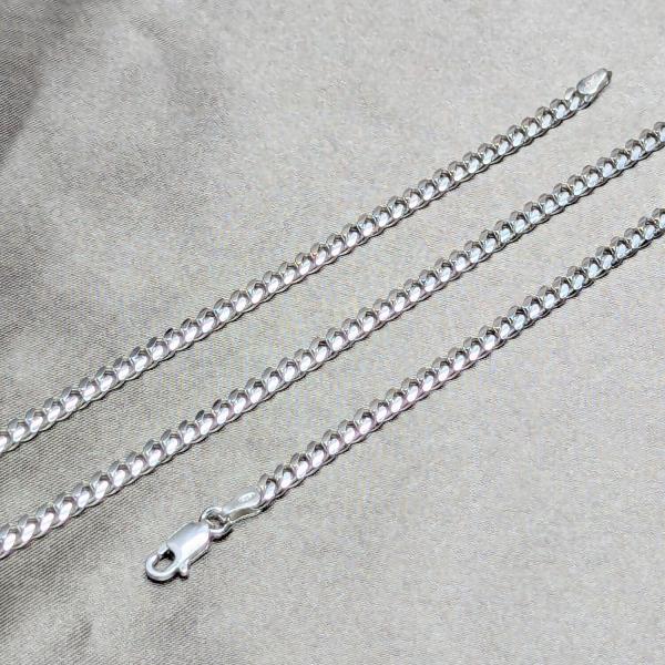 Pulsera Básica 03.420.0003.07 Plata Rodinada, Diseño de Miami Cubana, Pulido, Plateado