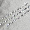 Pulsera Básica 03.420.0003.07 Plata Rodinada, Diseño de Miami Cubana, Pulido, Plateado