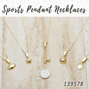 Kit Surtido de 25 Collares con Dijes Deportivos de Oro Laminado al por mayor — SKU 139578