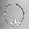 Pulsera Bolo Ajustable 03.392.0040 Plata Rodinada, Diseño de Mano de Dios, Pulido, Plateado