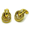 Arete Dormilona 02.282.0042 Oro Laminado, Diseño de Hueco y Nudo, Diseño de Hueco, Pulido, Dorado