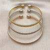 Aro Trio 07.170.0062 Oro Laminado, Diamantado, Tricolor