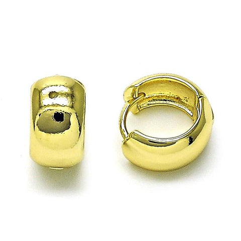 Argolla Huggie 02.213.0720.14 Oro Laminado, Pulido, Dorado