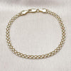 Pulsera Básica 04.213.0263.1.07 Oro Laminado, Diseño de Bismarco, Pulido, Tricolor