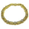 Pulsera Solida 03.213.0390.07 Oro Laminado, Diseño de Llave Griega, Pulido, Dorado