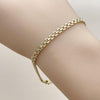 Pulsera Básica 04.213.0263.1.07 Oro Laminado, Diseño de Bismarco, Pulido, Tricolor