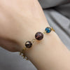 Pulsera Elegante 03.63.22984.07 Acero Inoxidable, Diseño de Bola y Estrella, Diseño de Bola, con Cristal Multicolor, Pulido, Dorado