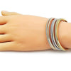 Aro Trio 07.170.0057 Oro Laminado, Diseño de Espiral, Pulido, Tricolor