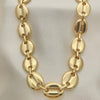 Gargantilla Básica 04.116.0063.24 Oro Laminado, Diseño de Chunky, Pulido, Dorado