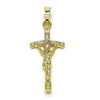 Dije Religioso 5.189.014 Oro Laminado, Diseño de Crucifijo, Diamantado, Dorado