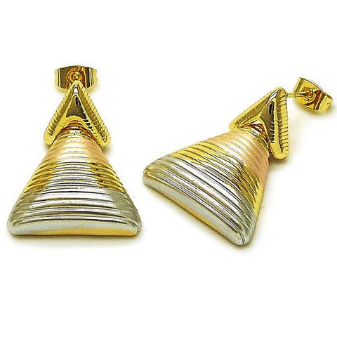 Arete Dormilona 02.170.0561.1 Oro Laminado, Pulido, Tricolor