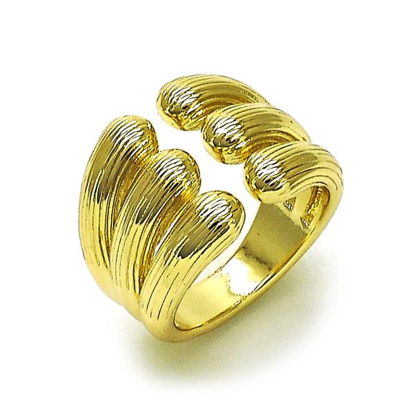 Anillo Elegante 01.213.0059 Oro Laminado, Cepillado, Dorado