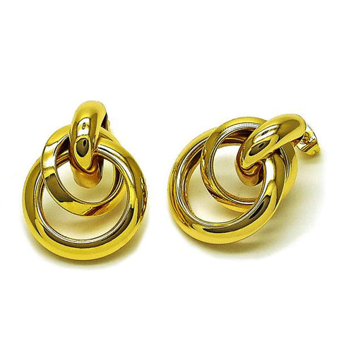 Arete Dormilona 02.282.0043 Oro Laminado, Diseño de Hueco y Nudo, Diseño de Hueco, Pulido, Dorado