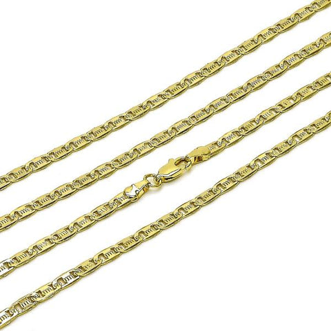 Gargantilla Básica 04.213.0346.24 Oro Laminado, Diseño de Mariner, Diamantado, Dorado