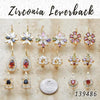 Kit Surtido de 35 Aretes de Gancho con Zirconia de Oro Laminado al por mayor — SKU 139486
