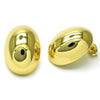 Arete Dormilona 02.213.0702 Oro Laminado, Diseño de Chunky, Pulido, Dorado