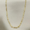 Gargantilla Básica 04.213.0246.22 Oro Laminado, Diseño de Figaro, Diamantado, Dorado