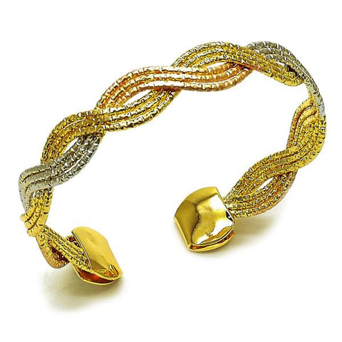 Aro Individual 07.170.0055 Oro Laminado, Diamantado, Tricolor