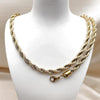Collar y Pulso 06.435.0005 Acero Inoxidable, Diseño de Rope, Pulido, Dorado