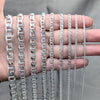 Pulsera Básica 03.420.0030.09 Plata Rodinada, Diseño de Mariner, Pulido, Plateado