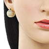 Argolla Huggie 02.195.0358.15 Oro Laminado, Diseño de Bola, Diamantado, Dorado