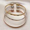 Aro Trio 07.282.0044 Oro Laminado, Diamantado, Tricolor