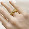 Anillo Elegante 01.341.0165 Oro Laminado, Diseño de Estrella, Mate, Dorado