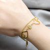 Pulsera Elegante 03.63.22999.08 Acero Inoxidable, Diseño de Corazon, Pulido, Dorado