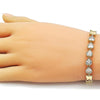 Pulsera Elegante 03.283.0473.07 Oro Laminado, Diseño de Corazon y Mariposa, Diseño de Corazon, con Zirconia Cubica Blanca, Pulido, Dorado