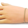 Pulsera Básica 03.213.0290.07 Oro Laminado, Diseño de Miami Cubana, Pulido, Dorado