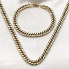 Collar y Pulso 06.278.0016.1 Acero Inoxidable, Diseño de Miami Cubana, Pulido, Dorado