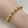 Pulsera Bolo Ajustable 03.417.0005.11 Oro Laminado, Diseño de Bola y Box, Diseño de Bola, con Zirconia Cubica Blanca, Pulido, Dorado