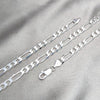 Gargantilla Básica 04.420.011.22 Plata Rodinada, Diseño de Figaro, Pulido, Plateado