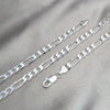 Gargantilla Básica 04.420.011.22 Plata Rodinada, Diseño de Figaro, Pulido, Plateado