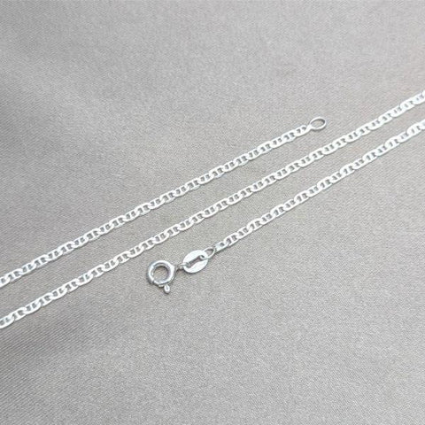 Gargantilla Básica 04.420.0024.18 Plata Rodinada, Diseño de Mariner, Pulido, Plateado