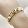 Pulsera Solida 03.213.0380.08 Oro Laminado, Diamantado, Dorado