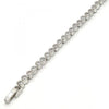 Pulsera Tennis 03.210.0019.1.08 Rodio Laminado, con Zirconia Cubica Blanca, Pulido, Rodinado