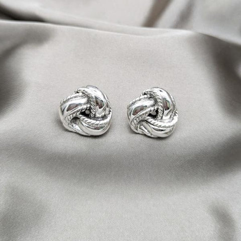 Arete Dormilona 02.395.0049 Plata Rodinada, Diseño de Gota, Pulido, Plateado