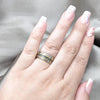 Anillo de Hombre 01.63.0687.08 Acero Inoxidable, Diseño de Triple, Esmaltado Azul, Dorado