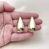 Arete Dormilona 02.428.0032 Oro Laminado, Diseño de Gota y Hueco, Diseño de Gota, Pulido, Dorado