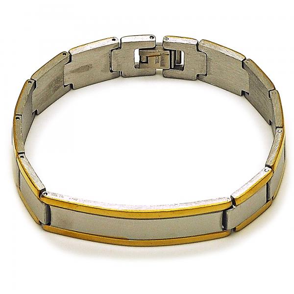 Pulsera Solida 03.114.0368.3.08 Acero Inoxidable, Pulido, Dos Tonos