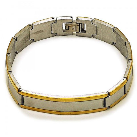 Pulsera Solida 03.114.0368.3.08 Acero Inoxidable, Pulido, Dos Tonos