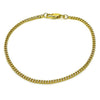 Pulsera Básica 04.213.0157.07 Oro Laminado, Diseño de Miami Cubana, Pulido, Dorado