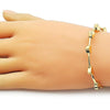 Aro Individual 07.170.0050 Oro Laminado, Diseño de Corazon, Pulido, Dorado