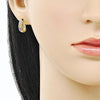 Argolla Huggie 02.156.0725.15 Oro Laminado, Pulido, Tricolor