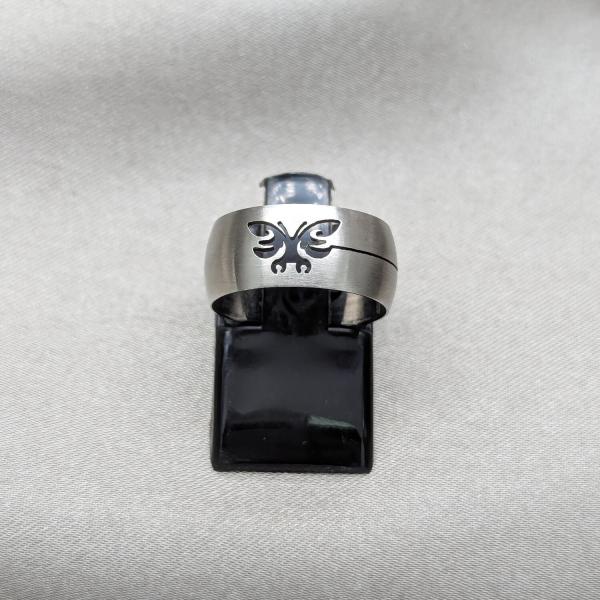 Anillo de Hombre 01.63.0606.04 Acero Inoxidable, Diseño de Mariposa, Mate, Acero