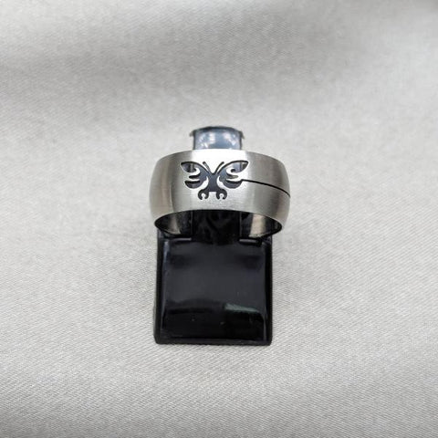Anillo de Hombre 01.63.0606.04 Acero Inoxidable, Diseño de Mariposa, Mate, Acero