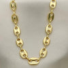 Gargantilla Básica 04.326.0002.30 Oro Laminado, Diseño de Puff Mariner, Pulido, Dorado