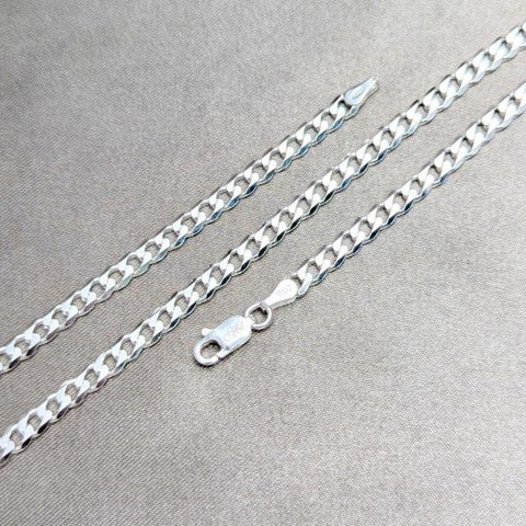 Pulsera Básica 03.420.0031.07 Plata Rodinada, Diseño de Cubana, Pulido, Plateado