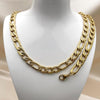 Collar y Pulso 06.257.0002 Acero Inoxidable, Diseño de Figaro, Pulido, Dorado